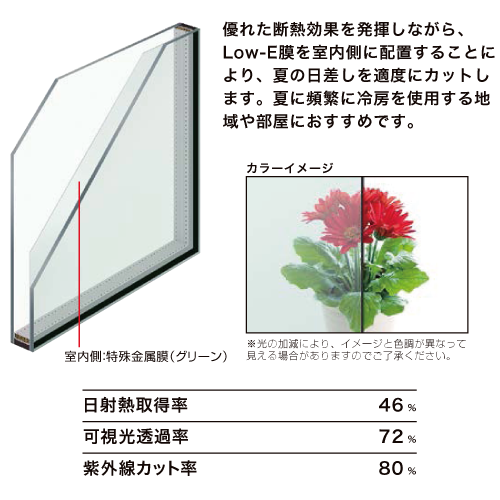 Low-E複層ガラス_グリーン